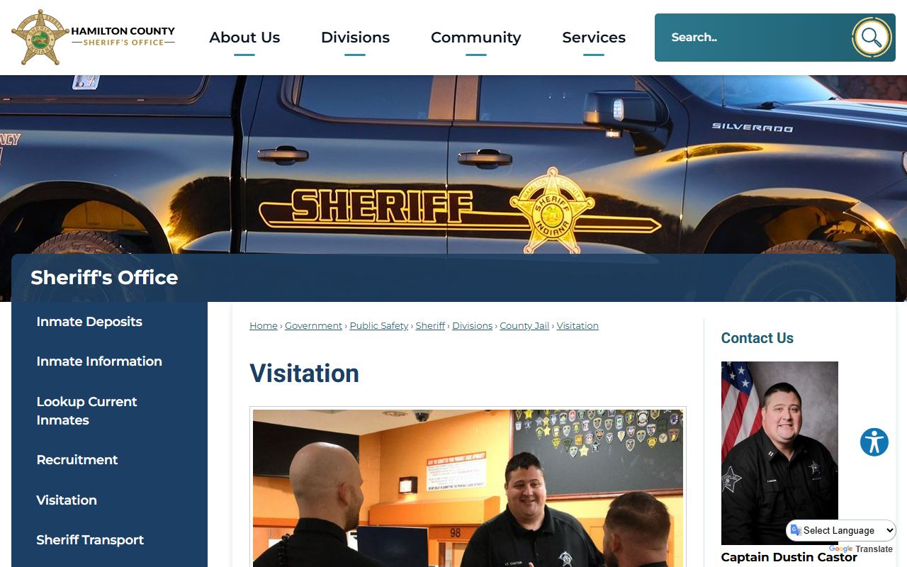 Hamilton County Jail visitation schedule and ViaPath video visit rules